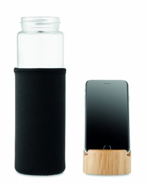 Logo trade firmakingituse pilt: Klaaspudeli bambusest kaas 600ml