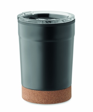 Logotrade firmakingituse foto: Topeltseinaga termoskruus, 300 ml, korgist alusega