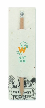 Logo trade ärikingi pilt: Naturaalne pliiats seemnetega kotis