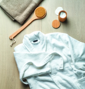 Logo trade reklaamkingitused foto: Orgaanilisest puuvillast hommikumantel XL/XXL