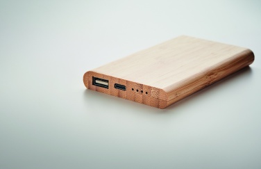 Logotrade firmakingitused pilt: 4000 mAh bambusest akupank