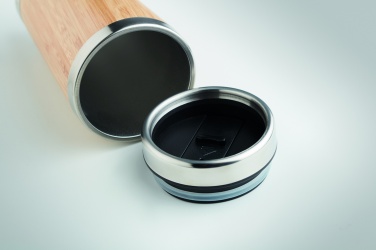 Logotrade reklaamkingi foto: Topeltseintega bambusest termostass 430ml