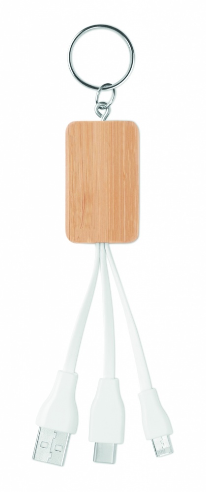 Logotrade firmakingid pilt: Bambusest 3-in-1 kaabel