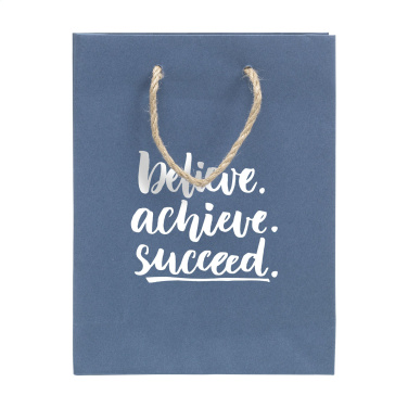 Logo trade firmakingituse pilt: Taaskasutatud teksakiududega Leaf It kott (180 g/m²) S