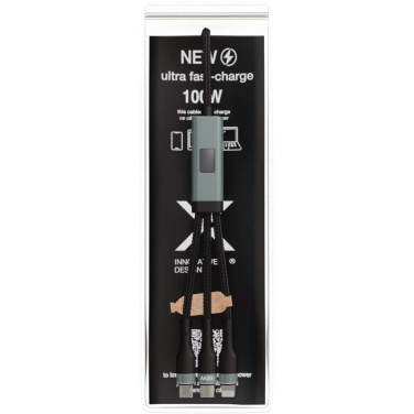 Logo trade reklaamkingid foto: SCX.design C53 100 W 5-ühes rPET ülikiire laadimiskaabel