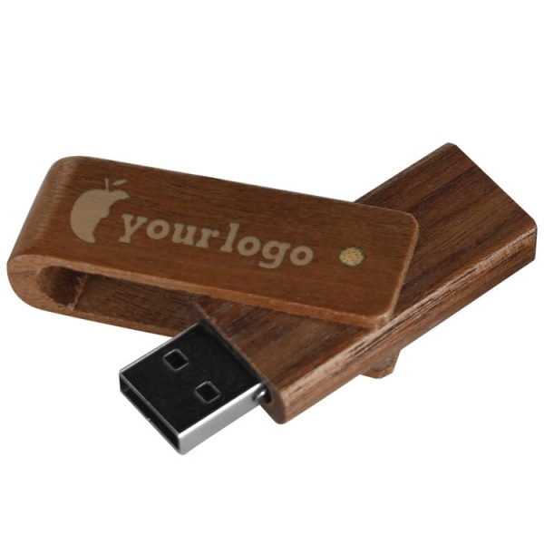 Logo trade firmakingi pilt: Puidust USB-mälupulk