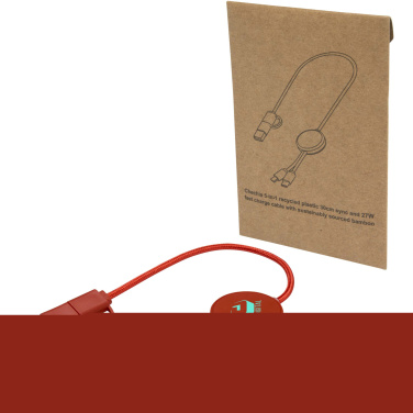 Logotrade meene foto: Citala 5-in-1 taaskasutatud plastist 30 cm kiirlaadimiskaabel