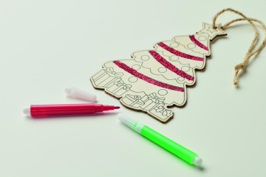 Logotrade reklaamkingi foto: Puidust jõulupuu värvimiskomplekt