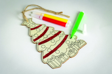 Logo trade firmakingi pilt: Puidust jõulupuu värvimiskomplekt