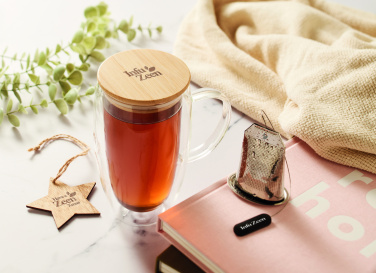 Logo trade ärikingi pilt: Topeltseinaga klaasist kruus kaanega 450ml