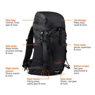 Logo trade firmakingituse pilt: Nordic Drift Trail RCS seljakott 33L