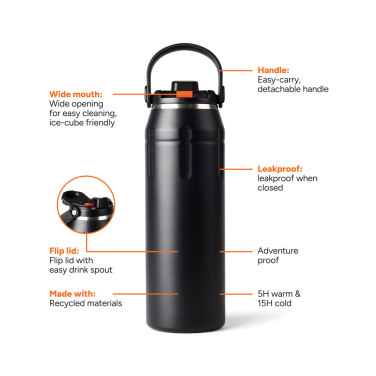 Logo trade reklaamkingi pilt: Nordic Drift Trail RCS isoleeritud spordipudel 940ml