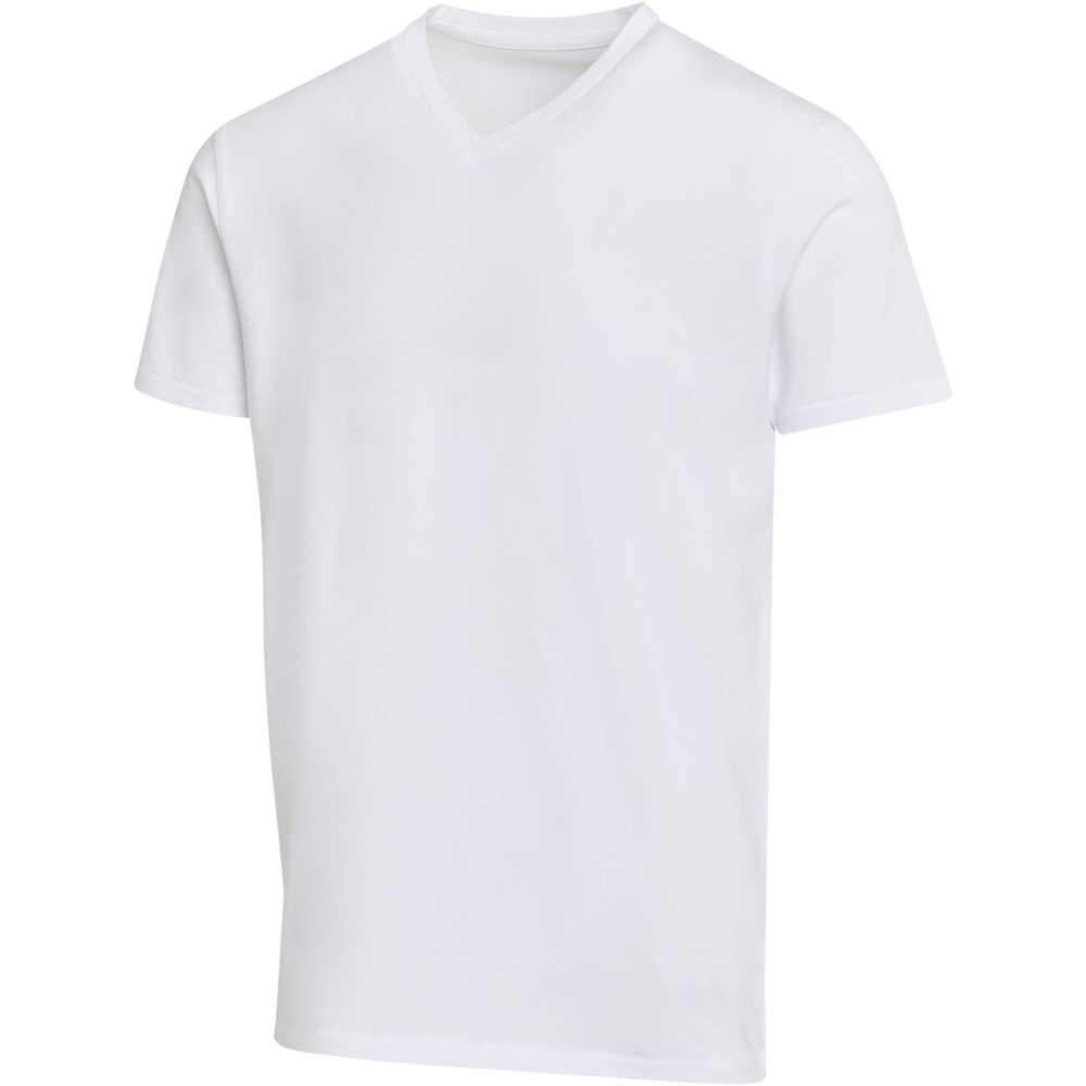 Logo trade meene pilt: Balfour 200 g/m² lühikeste varrukatega V-kaelusega unisex OCS orgaaniline T-särk