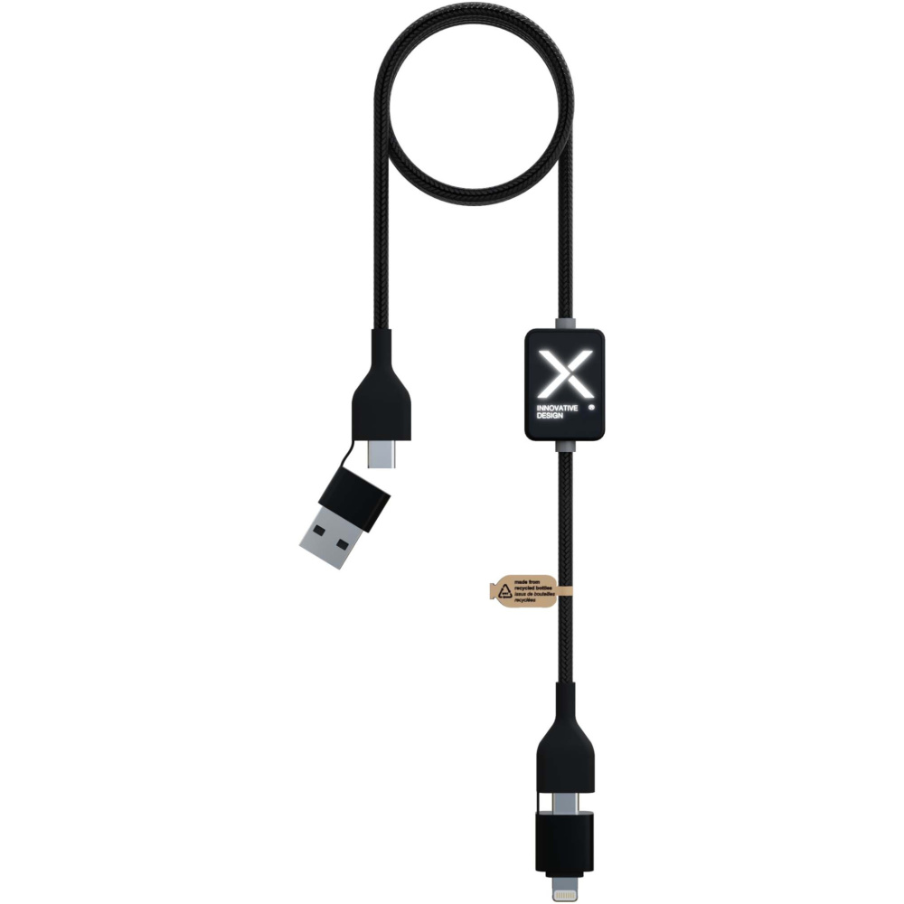 Logotrade meened pilt: SCX.design C32 60W lülitiga laadimiskaabel helendava logoga