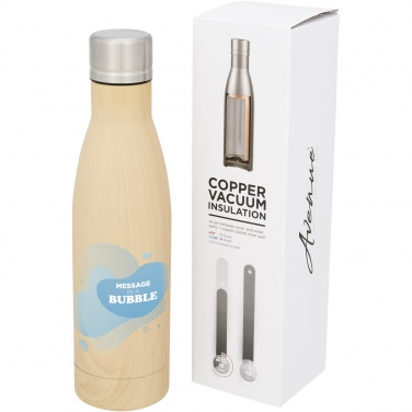 Logo trade mainostuote kuva: Vasa 500 ml puukuvioitu kuparityhjiöeristetty pullo