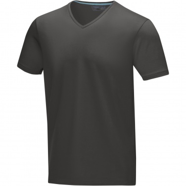 Logotrade liikelahja tuotekuva: Kawartha short sleeve men's organic V-neck t-shirt