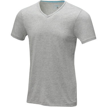 Logo trade mainostuotet tuotekuva: Kawartha short sleeve men's organic V-neck t-shirt