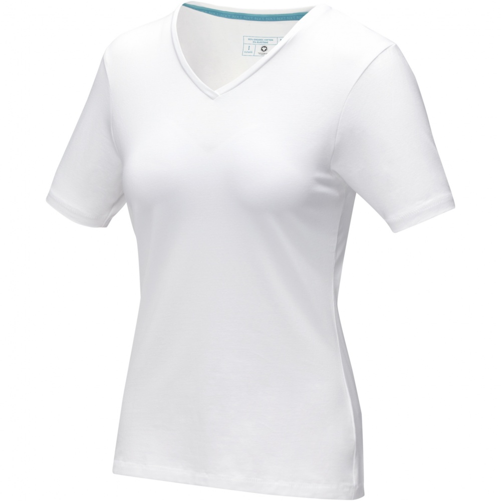 Logo trade mainostuotet tuotekuva: Kawartha short sleeve women's organic V-neck t-shirt