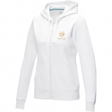 Logo trade mainoslahja ja liikelahja tuotekuva: Ruby women’s organic recycled full zip hoodie