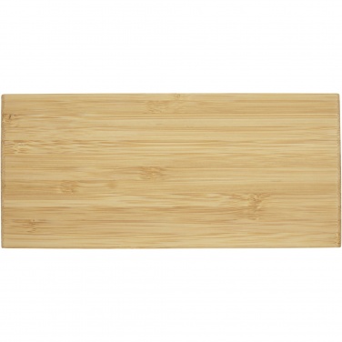 Logo trade mainoslahja kuva: Minata bambuinen langaton laturi kellolla