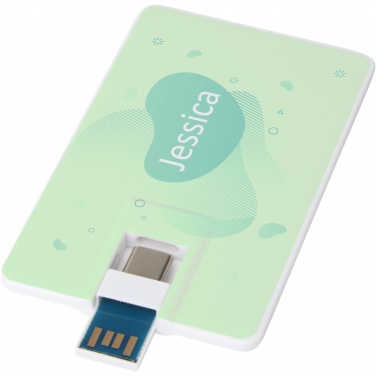 Logo trade liikelahjat tuotekuva: Duo Slim 32 Gt USB-asema, Type-C ja USB-A 3.0