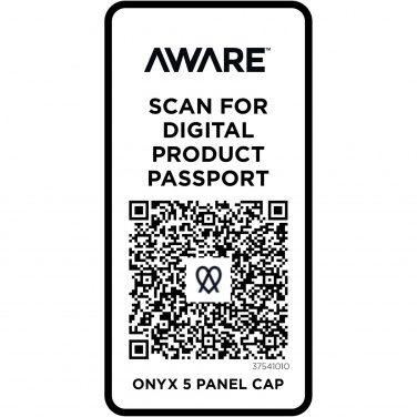 Logo trade liikelahjat tuotekuva: Onyx Aware™ -lippis kierrätysmateriaalista, viisipaneelinen