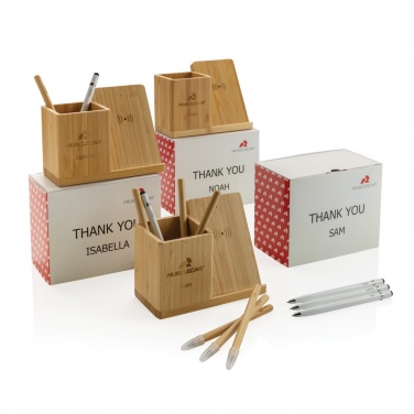 Logotrade liikelahjat kuva: Calgary bambuinen 10W langaton laturi