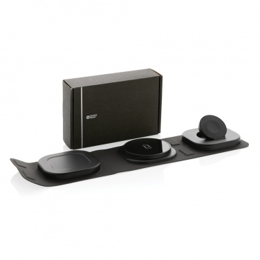 Logotrade mainostuotet kuva: Swiss Peak RCS rplastic 3-in-1 langaton 15W matkalaturi