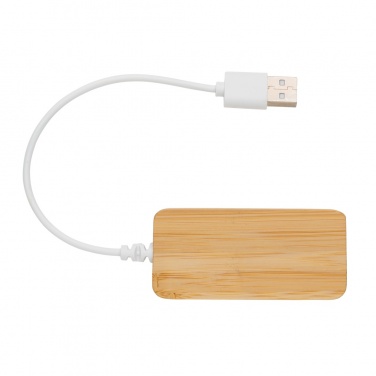 Logo trade mainoslahja ja liikelahja tuotekuva: Bambuinen USB tyypin C hub