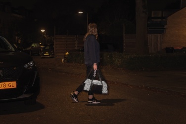 Logotrade liikelahja mainoslahja kuva: Heijastava RPET viikonloppulaukku AWARE™ -jäljitysaineella