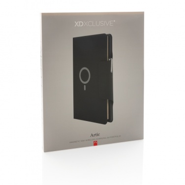 Logo trade liikelahjat tuotekuva: Artic Magneettinen 10W langattomasti lataava A4 portfolio