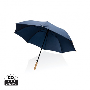 Logo trade liikelahjat tuotekuva: 27" Impact AWARE™ RPET 190T auto-open bambusateenvarjo
