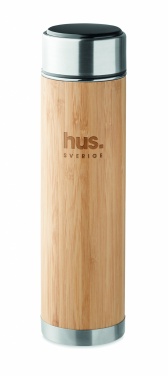 Logo trade mainoslahja ja liikelahja tuotekuva: Bambu termospullo 480 ml PANAY
