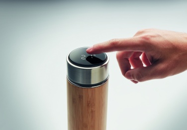 Logotrade liikelahja mainoslahja kuva: Bambu termospullo 480 ml PANAY