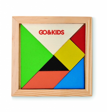 Logo trade mainostuotet tuotekuva: Tangram-palapeli puusta