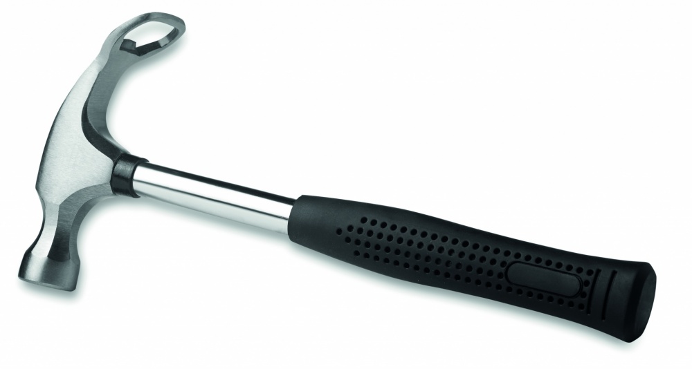 Logo trade mainoslahja ja liikelahja tuotekuva: Vasara ja pullonavaaja