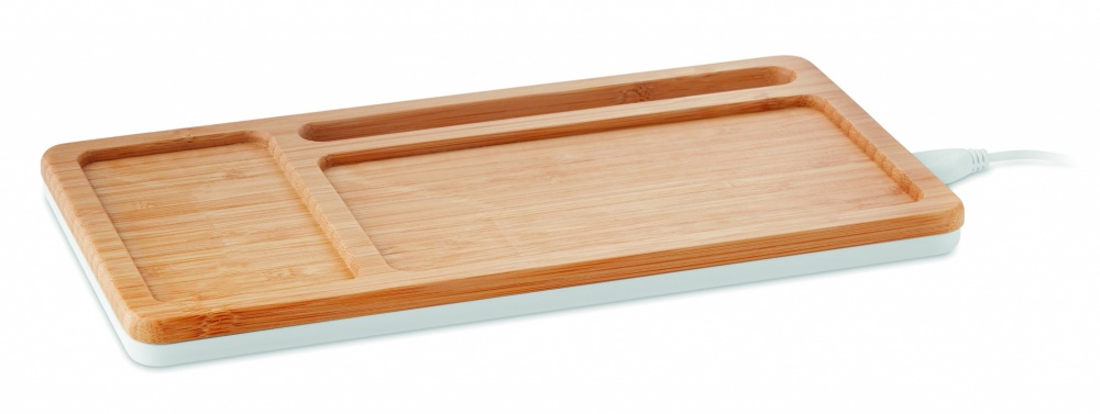 Logotrade mainoslahja tuotekuva: Bambu langaton laturi 5W MALABAR