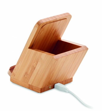 Logo trade mainoslahja kuva: Bambu langaton laturi 5W BAICOI