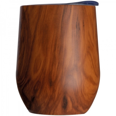 Logotrade liikelahja tuotekuva: Ruostumattomasta teräksestä valmistettu puinen muki BRIGHTON 380 ml