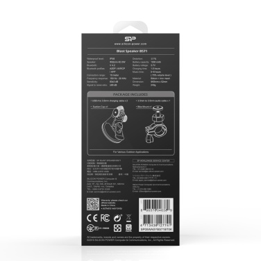 Logotrade mainostuote tuotekuva: BLUETOOTH-KAIUTIN BS71 SILICON POWER