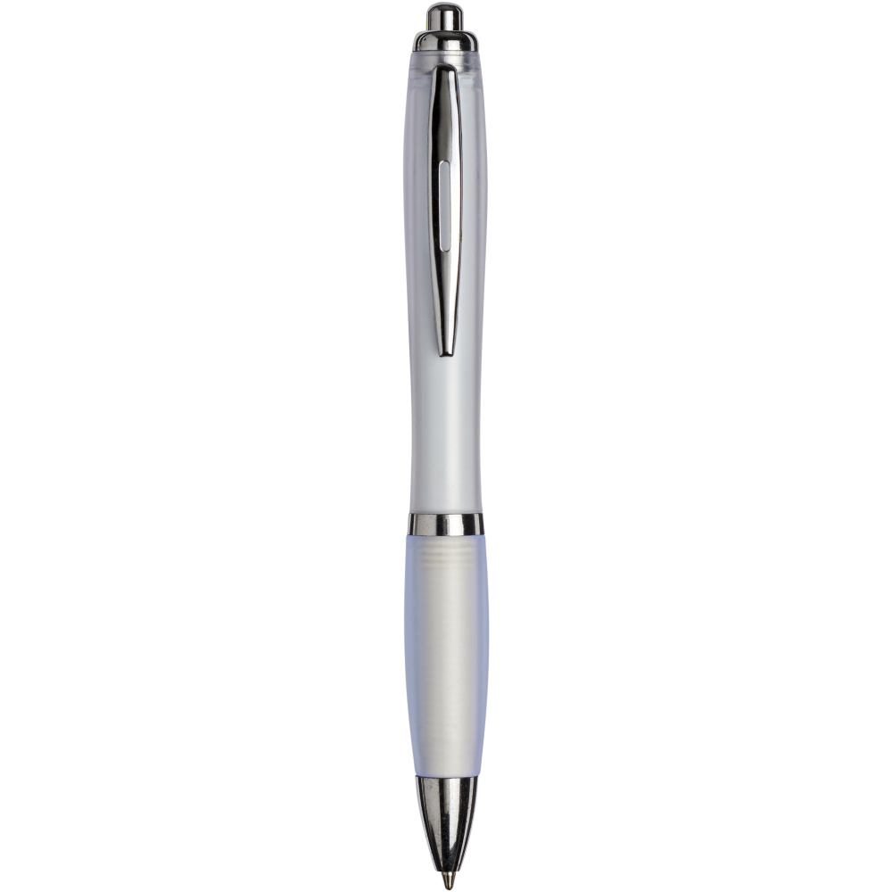 Logo trade mainoslahjat tuotekuva: Curvy ballpoint pen with frosted barrel and grip