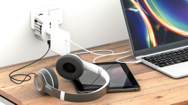 Logo trade liikelahja mainoslahja tuotekuva: SKROSS World Travel MUV 2-napainen USB A ja C adapteri