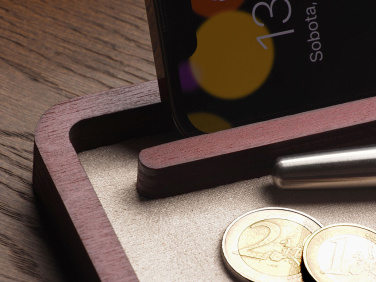 Logo trade mainostuote kuva: Puinen työpöydän järjestäjä 1818121