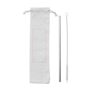Logotrade mainoslahjat kuva: Uudelleenkäytettävä 1 kpl ECO Straw Set ruostumattomasta teräksestä valmistettu olki