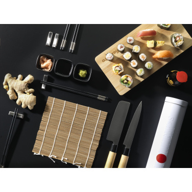 Logo trade mainoslahja ja liikelahja tuotekuva: Temaki Bamboo Sushi Tray lahjasetti