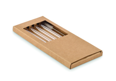 Logotrade mainoslahjat ja liikelahjat tuotekuva: 4 uudelleenkäytettävää lasipilliä