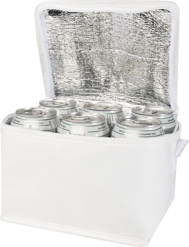 Logo trade liikelahjat tuotekuva: Spectrum kierrätetty, kuitukankainen kylmälaukku kuudelle tölkille, 4 l