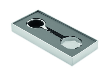 Logotrade mainostuote tuotekuva: Pyöreä lasiavaimenperä