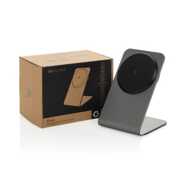 Logo trade liikelahjat tuotekuva: Terra alumiininen 15 W:n magneettinen langaton latausteline