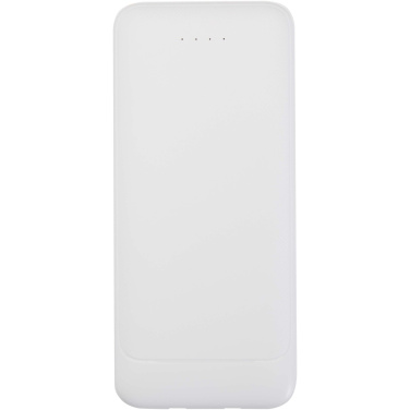 Logotrade mainoslahjat kuva: Adhil 10 000 mAh:n ja 10 W:n kierrätetystä muovista valmistettu varavirtalähde, jossa on kaksi sisäänrakennettua kaapelia